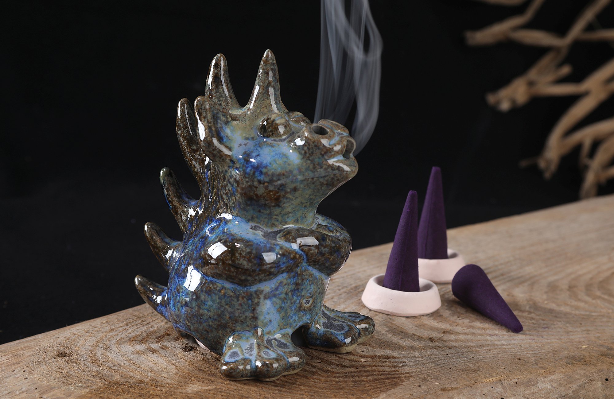 Räucherdrache Punker (ohne Teller) – Bild 5