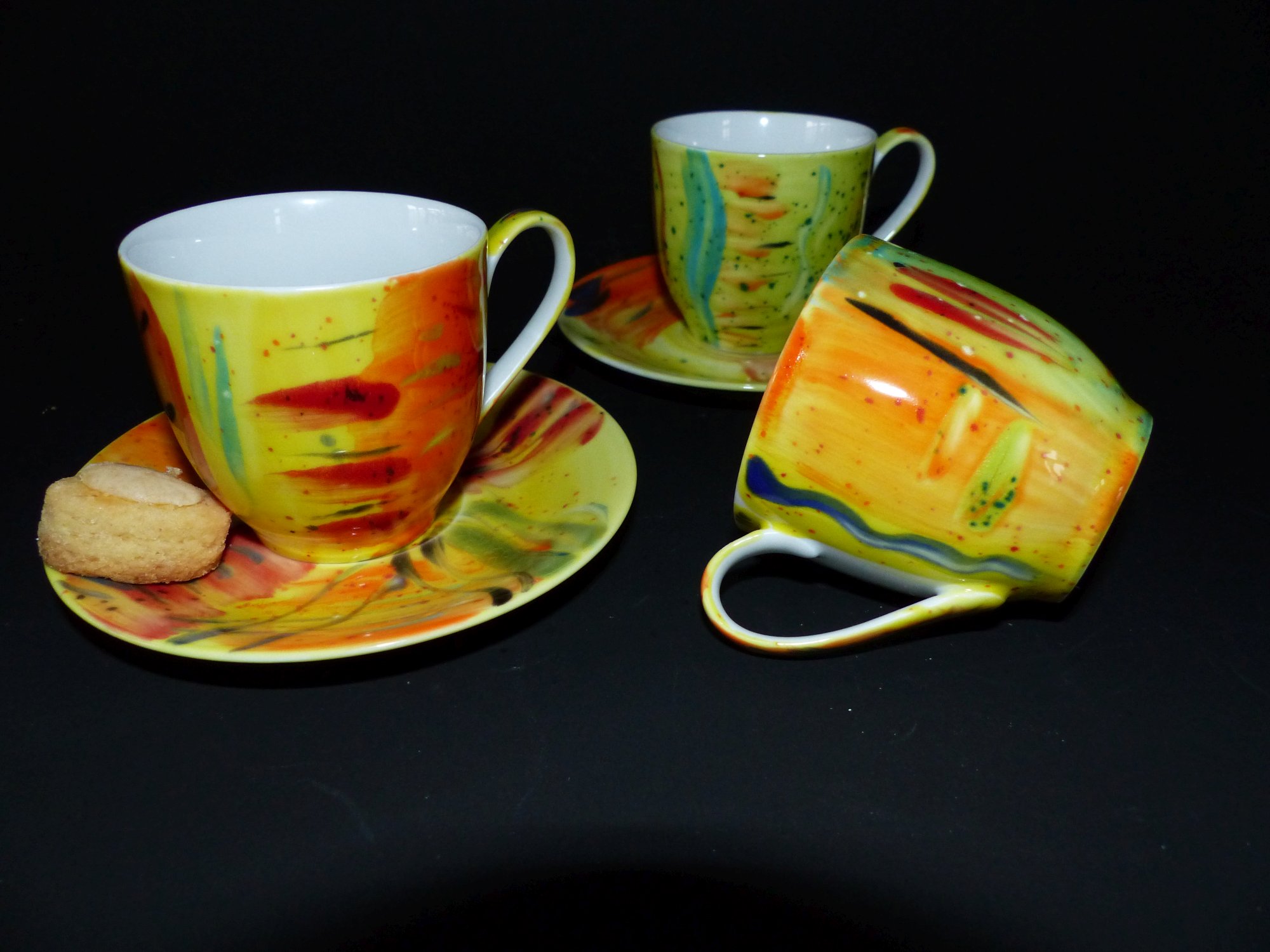 Espressotassen mit Unterteller